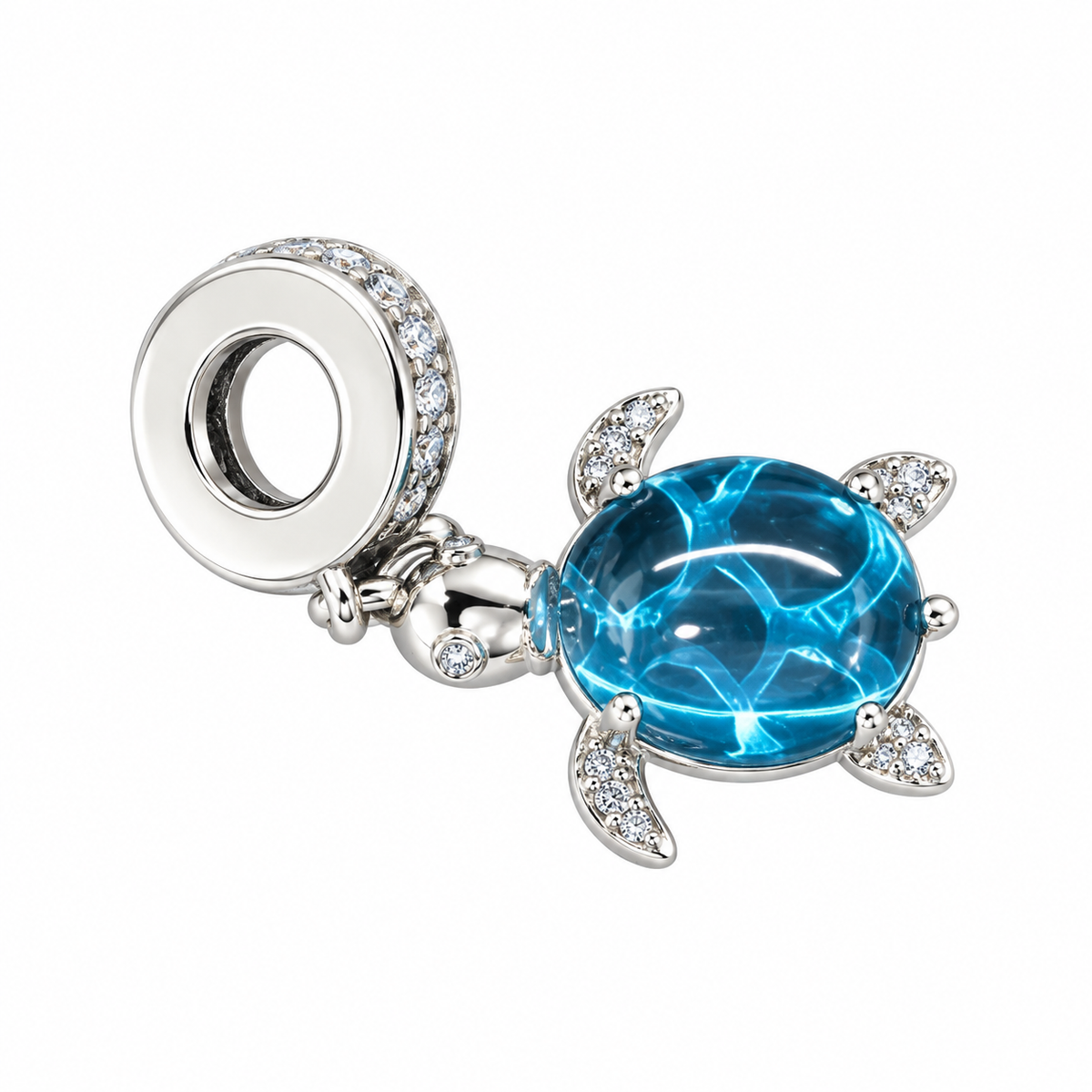 Charm Tortuga azul (Acero inoxidable)
