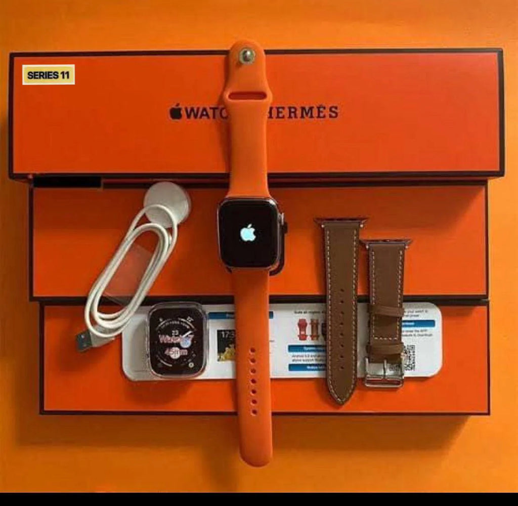 Apple Watch x Hermes Full set (negro y naranja)