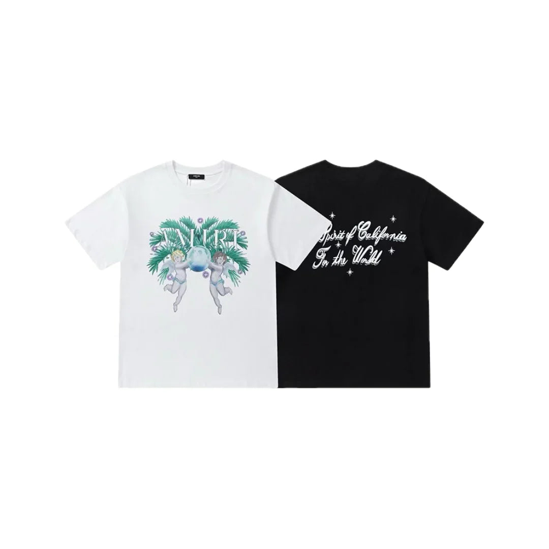 Amiri Airbrush Cherub Tee White and Black