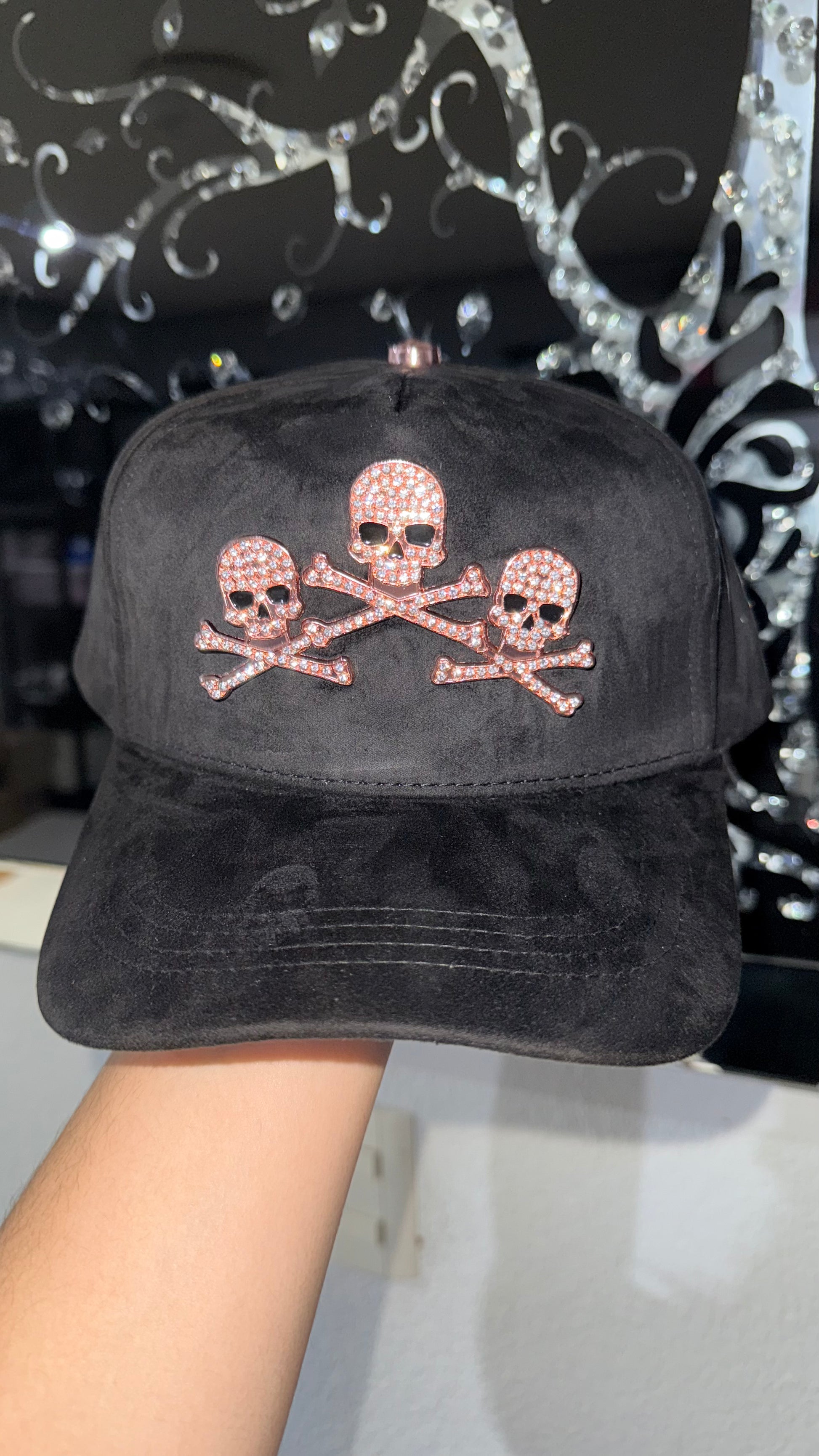 Barbas Hats Rose Gold Skulls